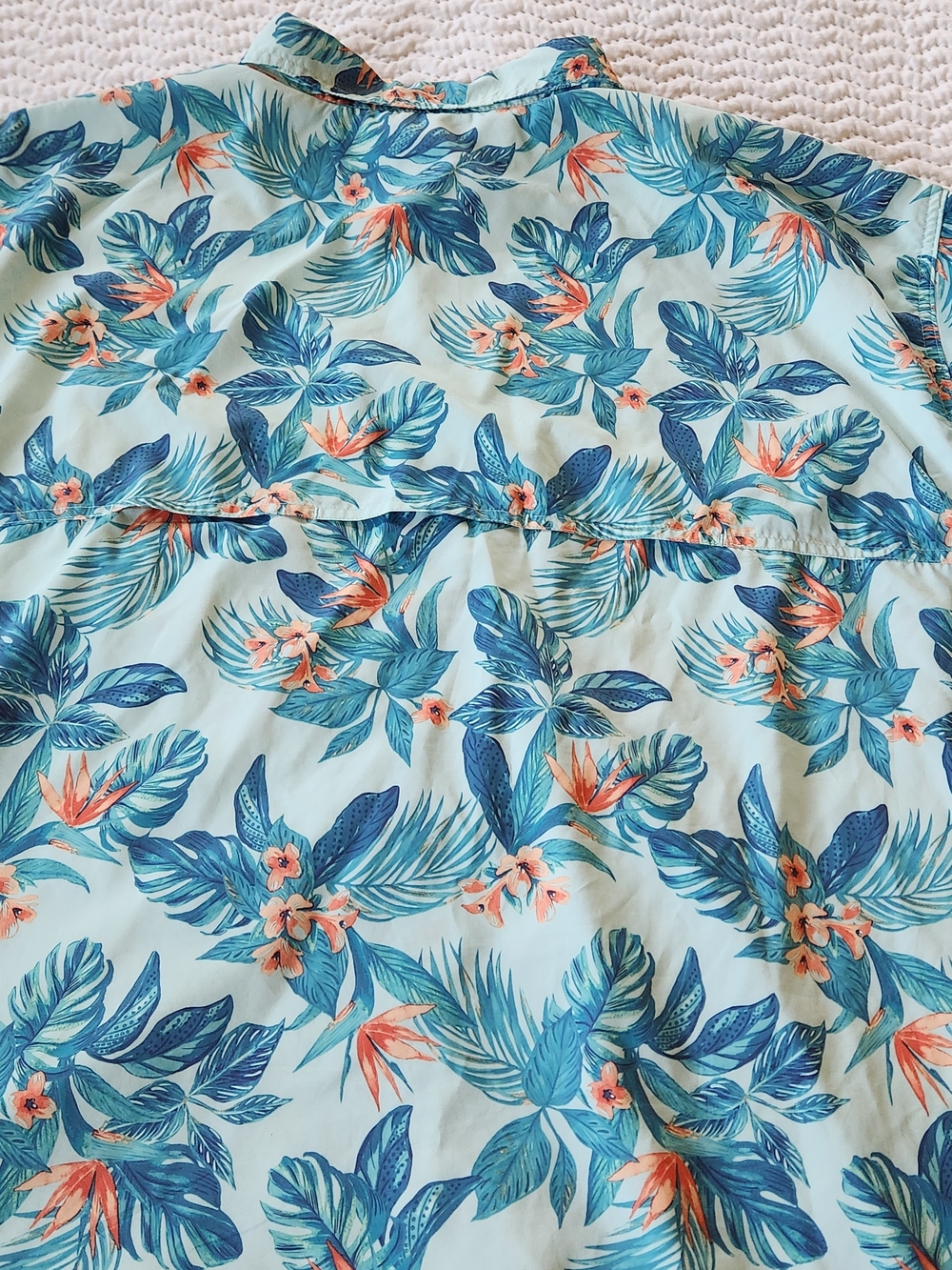 Izod Saltwater Floral Button-Down Shirt with Coral Accents Size 3XL - Picture 5 of 12